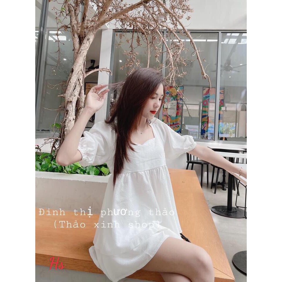 Bộ Áo Cổ Vuông Quần Nữ Đũi Cộc Tay 🦋 Set Vải Đũi Trắng Ngắn Cổ Vuông 🦋