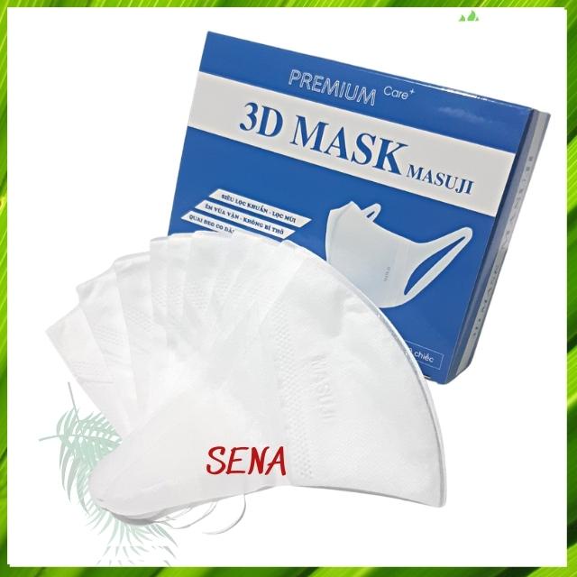 [Siêu rẻ] Khẩu Trang 3D Mask Masuji Xuân Lai Chinh Hãng Công nghệ Nhật Bản Hộp 50 Chiếc Lọc khuẩn Lọc Mùi Êm Mềm Mại