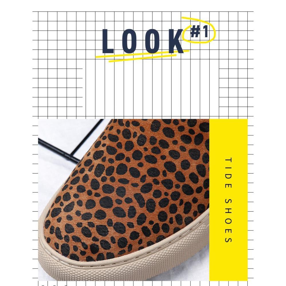 ff free Leopard Design Men Casual Loafer Trượt trên giày Da lộn Kinh doanh uy tín Uy Tín 2020 ! A232 1 m HOT ⁹ .. 45h