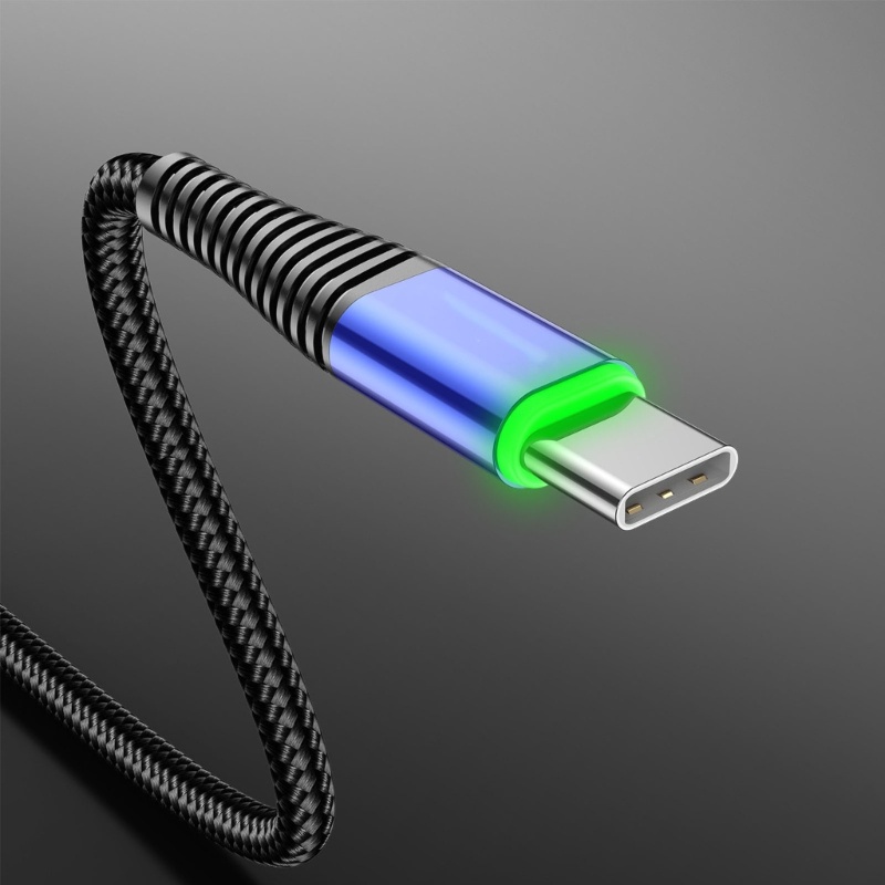 Cáp SạC Nhanh 3A USB LoạI C ĐèN LED Cho ĐiệN ThoạI