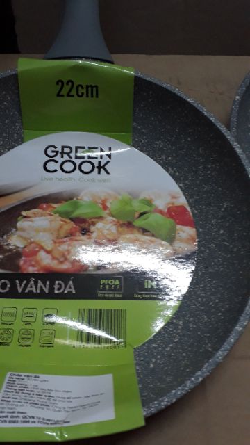 CHẢO VÂN ĐÁ GREEN COOK CAO CẤP giãm 15k