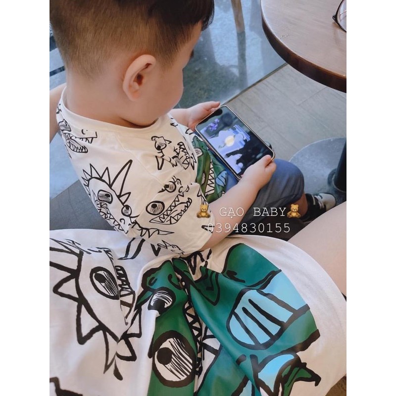 ANU267 - ÁO PHÔNG ĐÔI KHỦNG LONG CHO MẸ VÀ BÉ