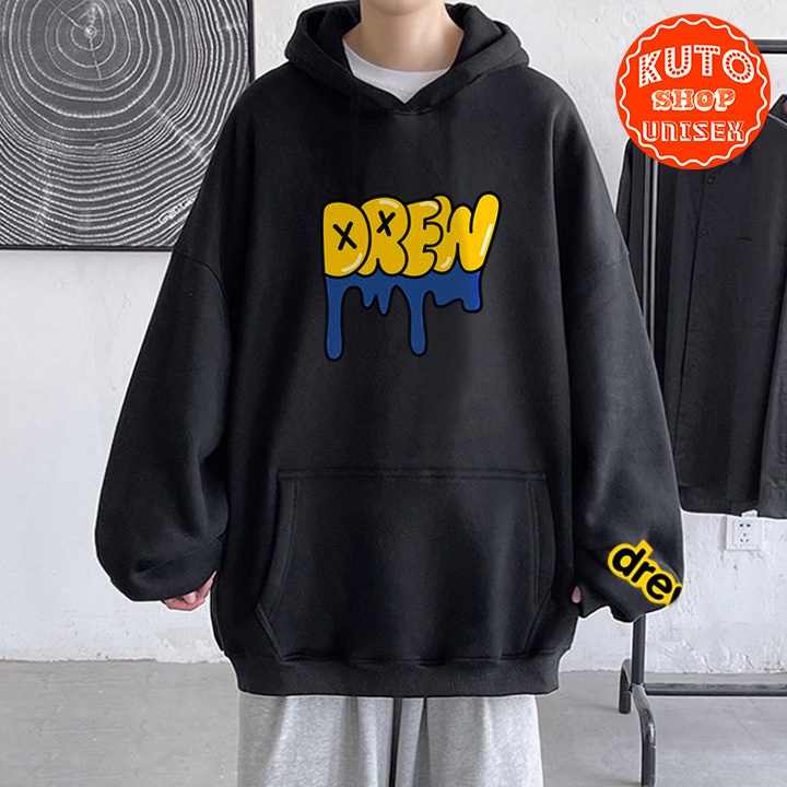 ÁO HOODIE DREW Nỉ Ngoại Cao Cấp In Pet Siêu Bền Siêu Đẹp (HD2820 - Chữ Vàng - Kèm Ảnh Thật)