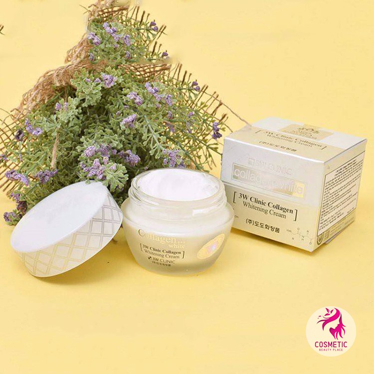 Kem Dưỡng Trắng Da 3W Clinic Collagen Whitening Cream PV373