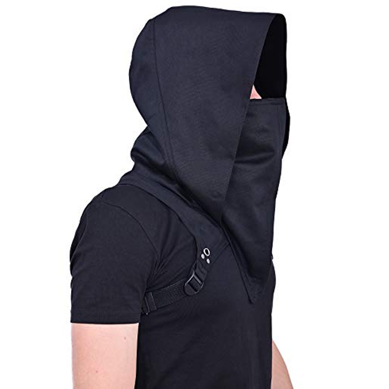 Cyber Punk rogue Áo Choàng Có Mũ Trùm Đầu Và Khăn Choàng Cổ Hóa Trang halloween Ấm Áp