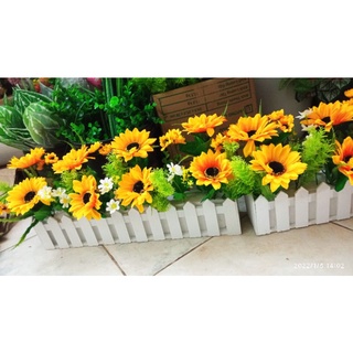 Hoa Giả - Hàng Rào Hoa Trang Trí Nhà Cửa - Hàng rào hoa hướng dương 30-50cm -Trang Trí Nhà Cửa.