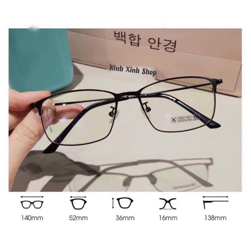 Kính mắt vuông Kim loại cao cấp - KXSG9002 | BigBuy360 - bigbuy360.vn