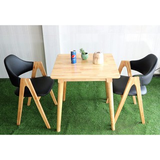 Bàn vuông 70cm gỗ cao su