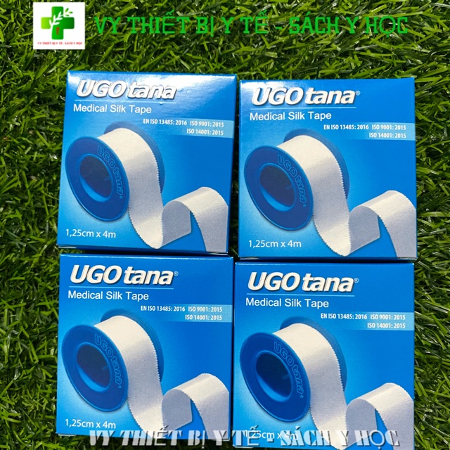 10 cuộn Băng dính cuộn vải lụa y tế UGOTANA kích thước  1,25cmx4m