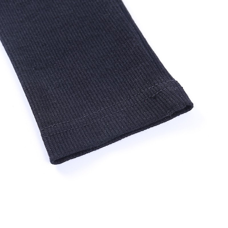 Đầm body hở lưng cổ vuông tay dài