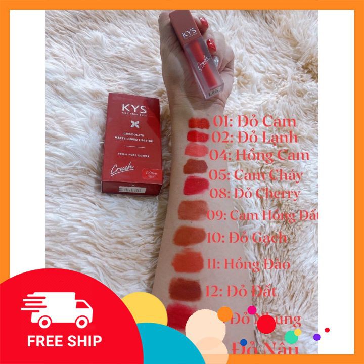 Son Kem Lì Lâu Trôi Mịn Môi chocolate Crush KYS 3,5g