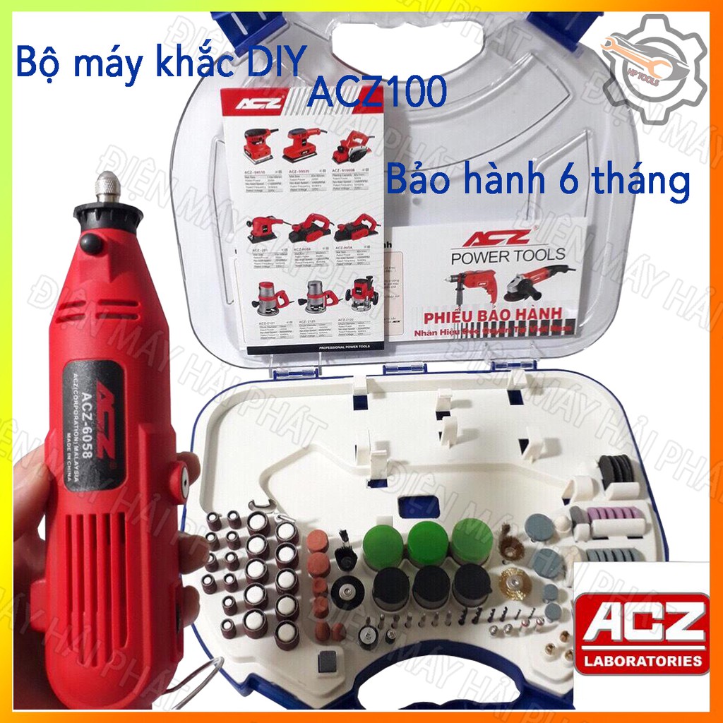 Bộ Máy mài khắc khuôn Khắc Đa Năng ACZ 6058 100 chi tiết 180W 6 tốc độ