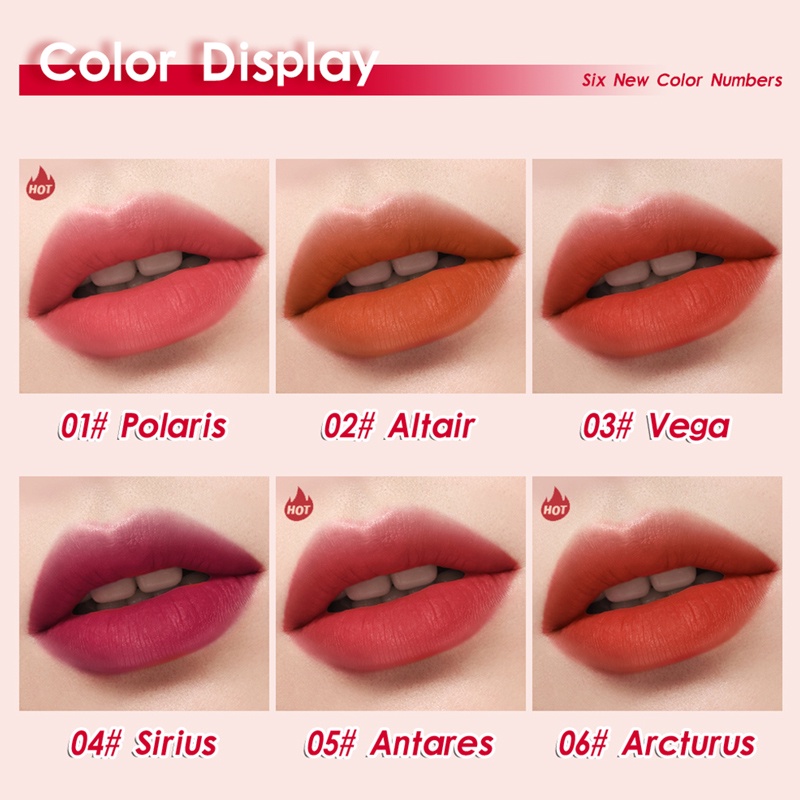 Son kem lì QIBEST mềm mượt trọng lượng nhẹ trang điểm lâu trôi 6 màu tùy chọn 3g | BigBuy360 - bigbuy360.vn