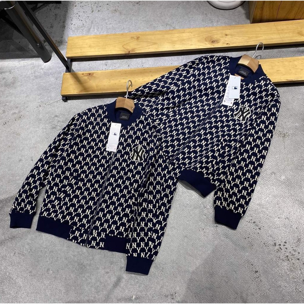 ÁO KHOÁC BOMBER MLB NEW YORK NY LOGO TO nam nữ Thun Mát phối chữ hàng chính hãng cao cấp CÓ BIG SIZE | BigBuy360 - bigbuy360.vn