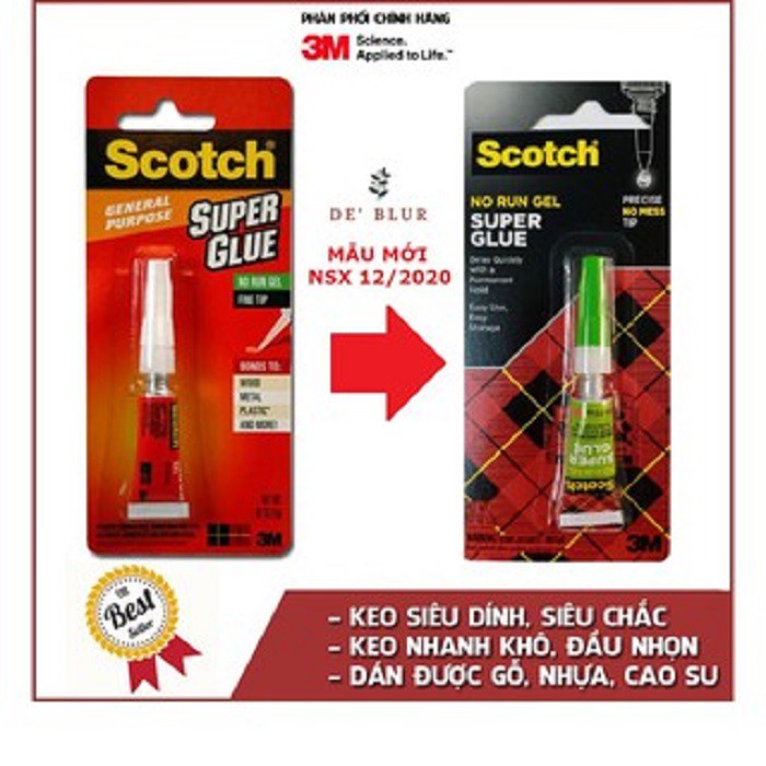 Keo dán đa năng 3M _Keo siêu dính Scotch khô nhanh