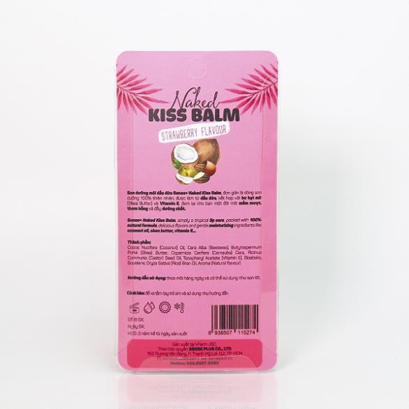 SON DƯỠNG MÔI MỀM THIÊN NHIÊN NAKED KISS BALM SENSE PLUS HƯƠNG DÂU 5G (MP7238)