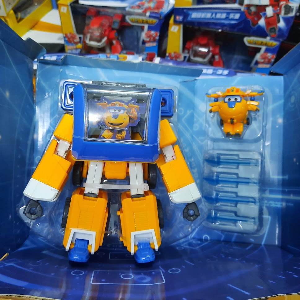 Super wings mô hình Siêu Robot Kết hợp siêu xe cứu hộ Donnie xây dựng nâng cấp đồ chơi đội bay siêu đẳng