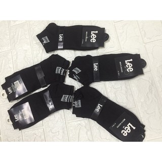 Combo 10 ĐÔI tất Lee màu GHI VÀ ĐEN
