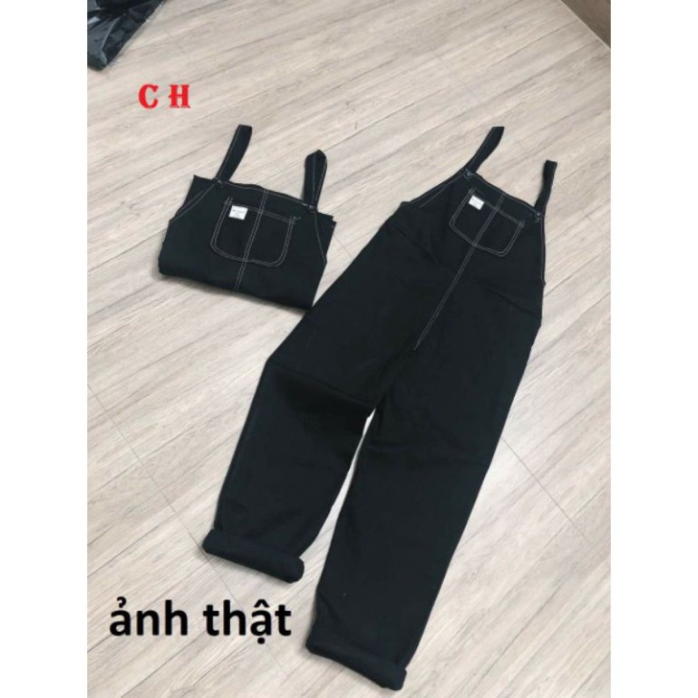 (Sẵn) Yếm Quần Chất Tuyết Mưa Dập Chỉ Nổi Giả Bò Nam Nữ Ullzzang có ảnh thật | BigBuy360 - bigbuy360.vn