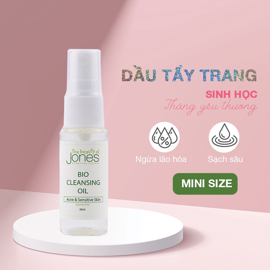 Sample Dầu tẩy trang sinh học da mụn nhạy cảm từ Squalane The Beauty of Jones