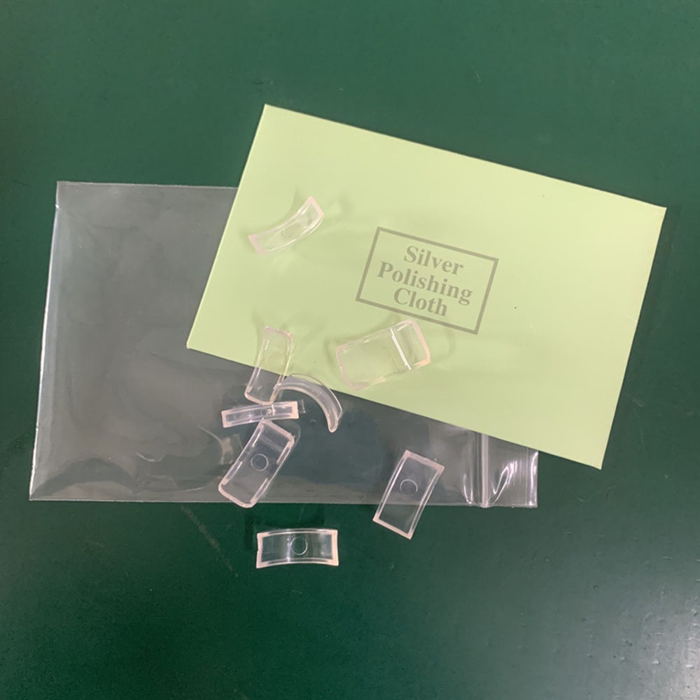 Set vòng silicon mềm trong suốt với 8 cỡ điều chỉnh tháo rời được hỗ trợ đeo nhẫn tiện dụng