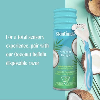 Bọt cạo lông Skintimate màu xanh