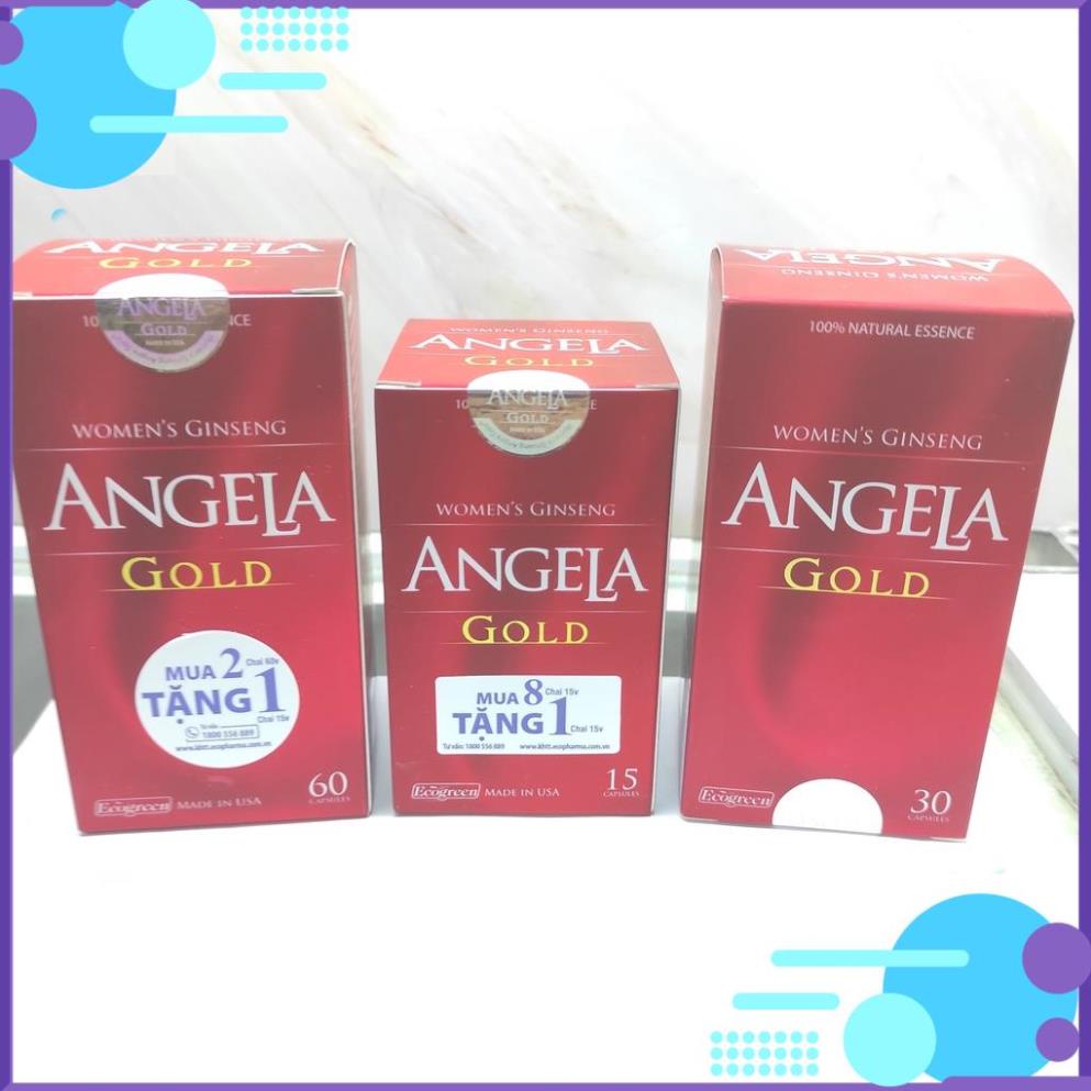 Sâm Angela Gold Women's Ginseng Angela Gold Hộp 60 viên Hàng Chính Hãng Mỹ.