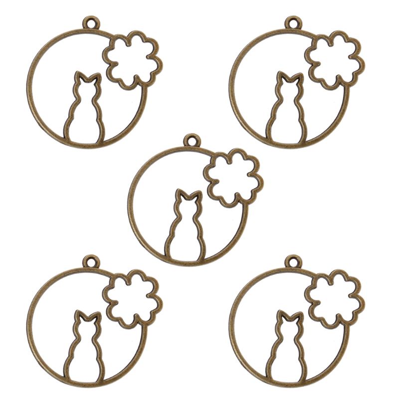 Set 5 Mặt Dây Chuyền Hình Mèo Xinh Xắn