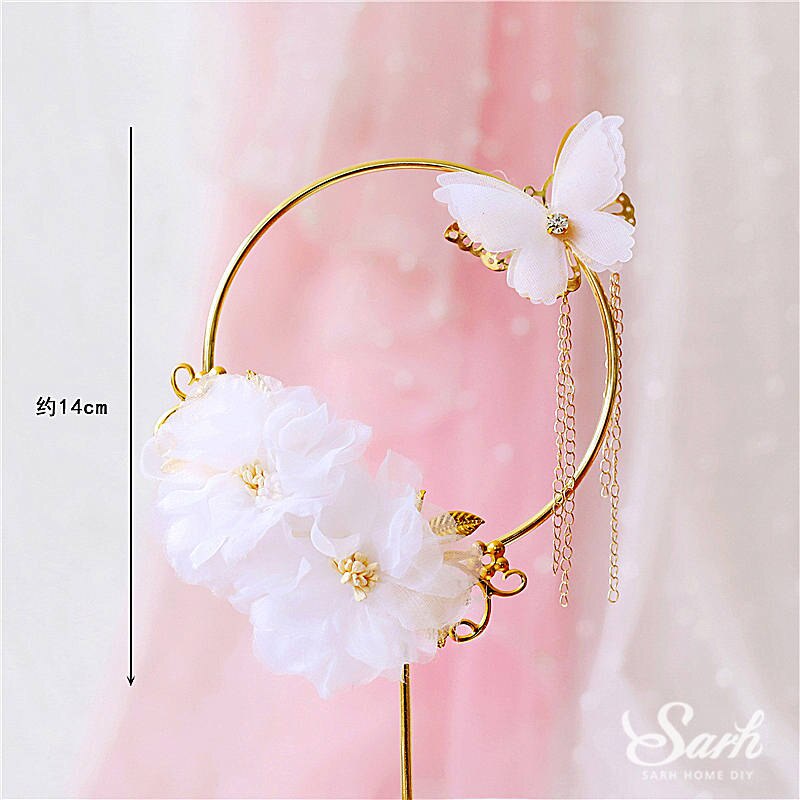 Phụ Kiện Trang Trí Bánh Kem Hình Bươm Bướm Bằng Acrylic Màu Hồng Xinh Xắn