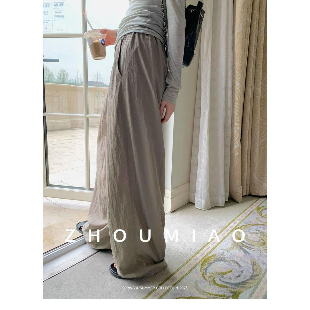 Quần Dài Ống Rộng Lưng Thun Co Giãn Thời Trang Dành Cho Nữ