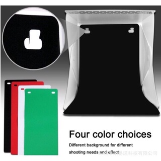 Hộp chụp hình sản phẩm 2 dàn đèn led siêu sáng 40x40x40(cm),4 màu nền tặng kèm