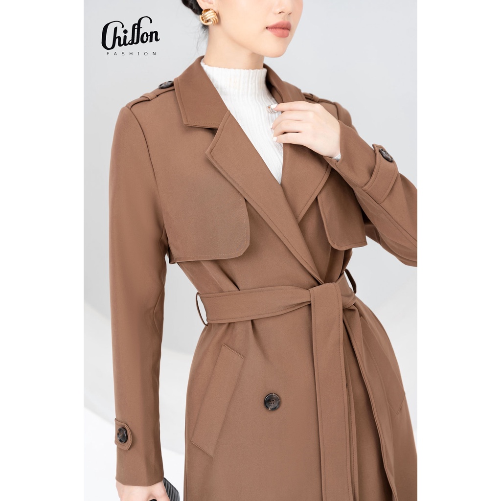 Áo khoác măng tô dáng dài cao cấp thiết kế by Chiffon | BigBuy360 - bigbuy360.vn