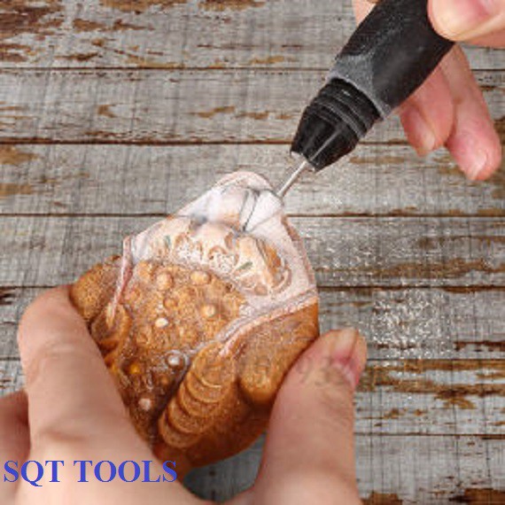 Mũi mài khắc đầu kim cương cán 6mm