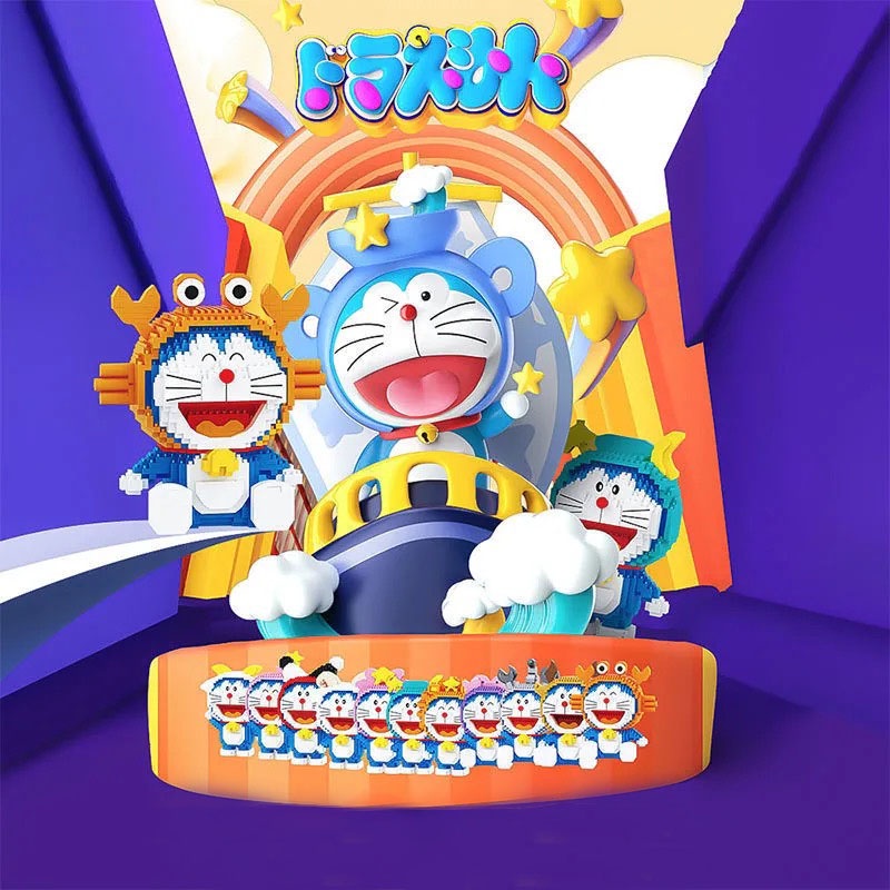 Bộ Đồ Chơi Lắp Ráp Mô Hình Doraemon Dễ Thương Xinh Xắn