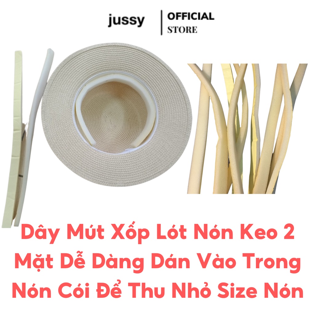 Dây Mút Xốp Dán Lót Mũ, Miếng Mút Lót Nón Cói Jussy