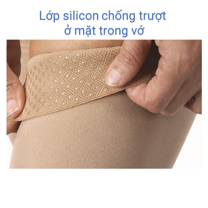 Vớ đùi y khoa chống giãn tĩnh mạch Jobs Relief USA chuẩn áp lực 20-30mmHg màu da, hở ngón