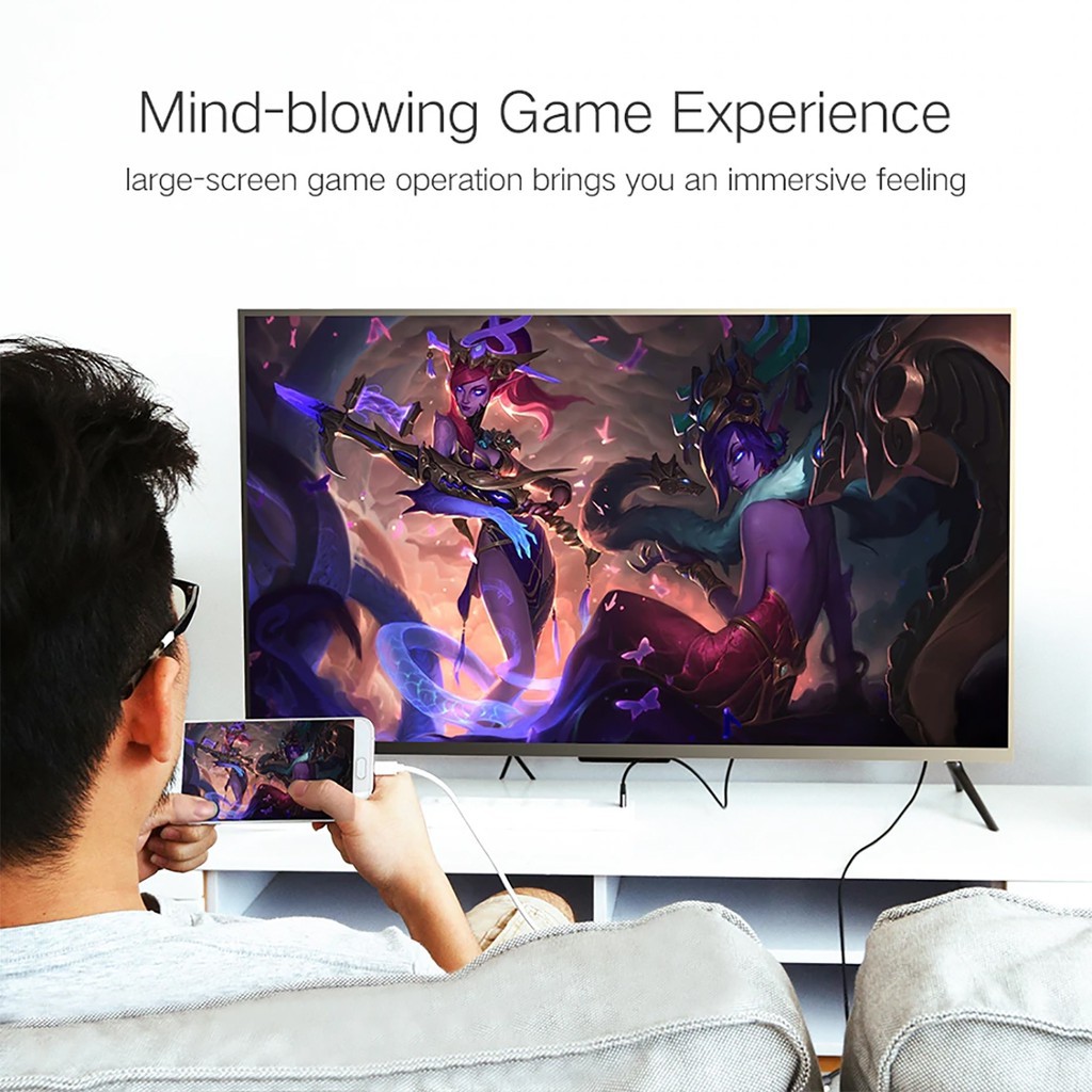 Cáp Kết Nối Điện Thoại sang Tivi, Máy Chiếu Hỗ trợ FullHD 1080p chính hãng Ugreen 50291