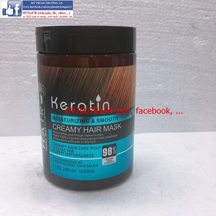 Ủ tóc Keratin mẫu mới 2020 1000ml