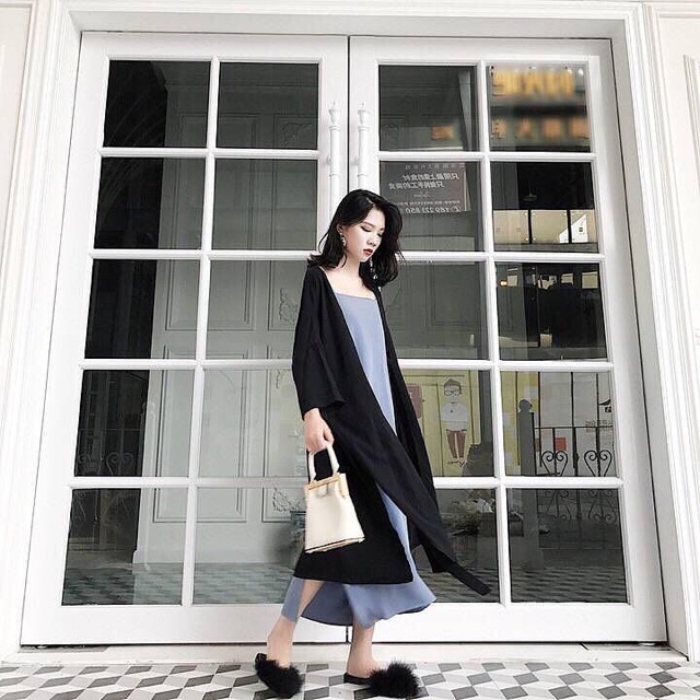 Kimono XẺ TÀ Form Dài