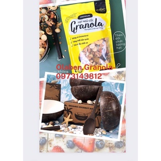 Combo Olaben Nutrition Granola 500gam-Chén muỗng gáo dừa