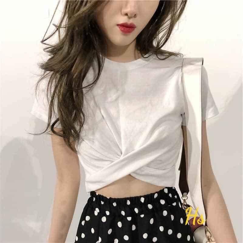 Áo croptop xoắn eo HS6