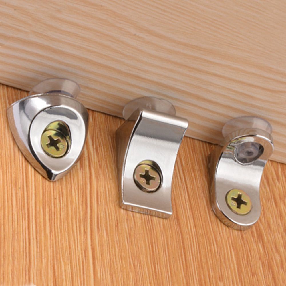 10 giá đỡ bằng kẽm hợp kim chịu lực nặng có đế hít để gắn kính thủy tinh/ kệ tủ góc nhà bếp