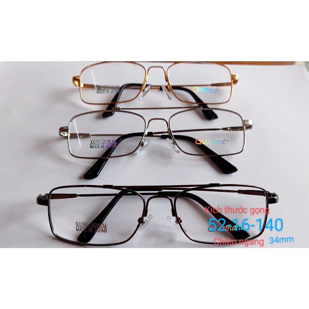 Gọng kính, lắp cận ,viễn ,gọng dẻotitanium 2 cầu dáng vuông