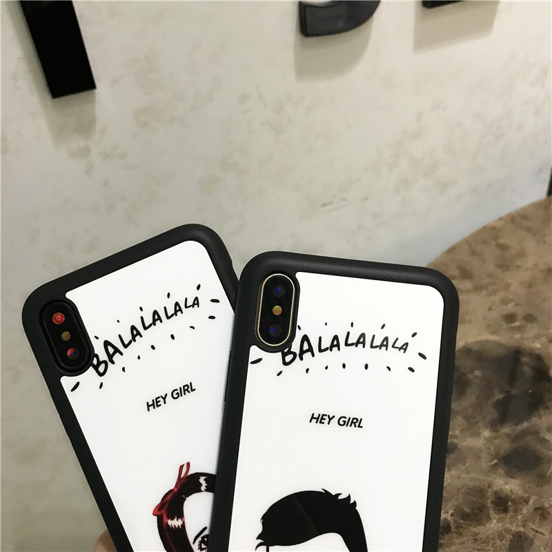 Couple Models HEY, GIRL. Mobile Phone Casing Iphone 8 7 6 6s X Xs 7plus 8Plus Silicone Frosted Protective Case