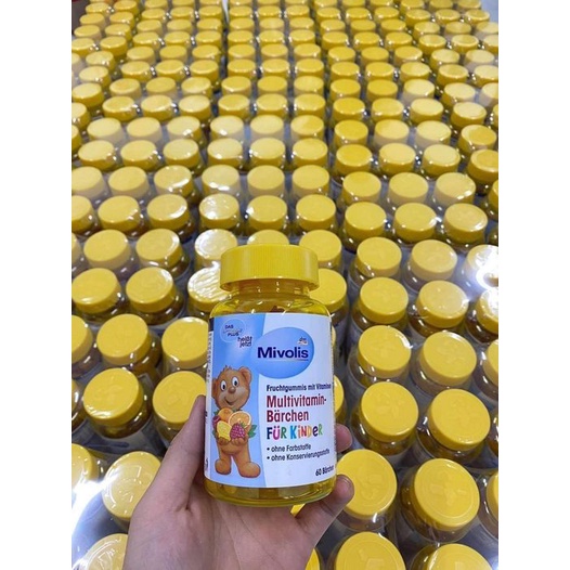 🐻🐼🐨VITAMIN TỔNG HỢP CHO TRẺ TỪ 3 TUỔI DẠNG KẸO GẤU - hộp 60v