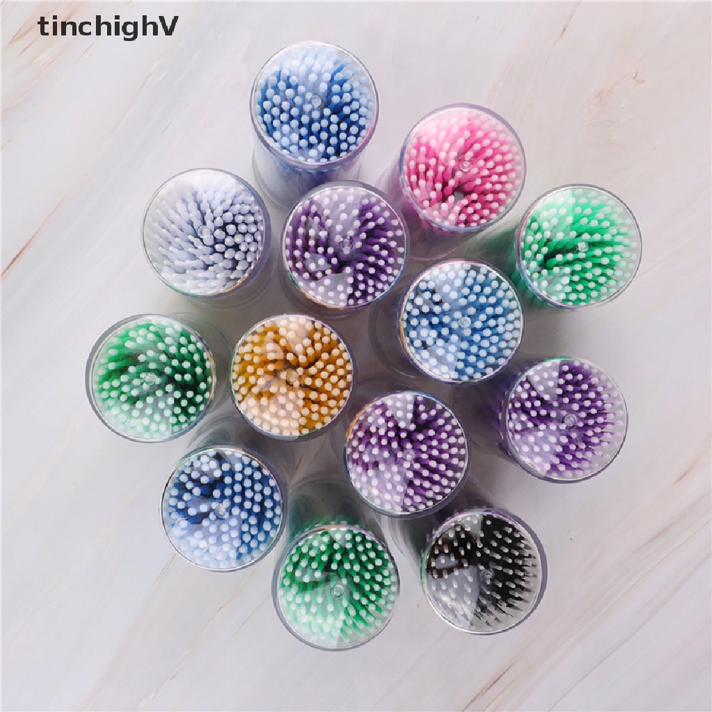 Set 100 Tăm Bông 13 Màu Tùy Chọn Trang Điểm Nối Dài Lông Mi