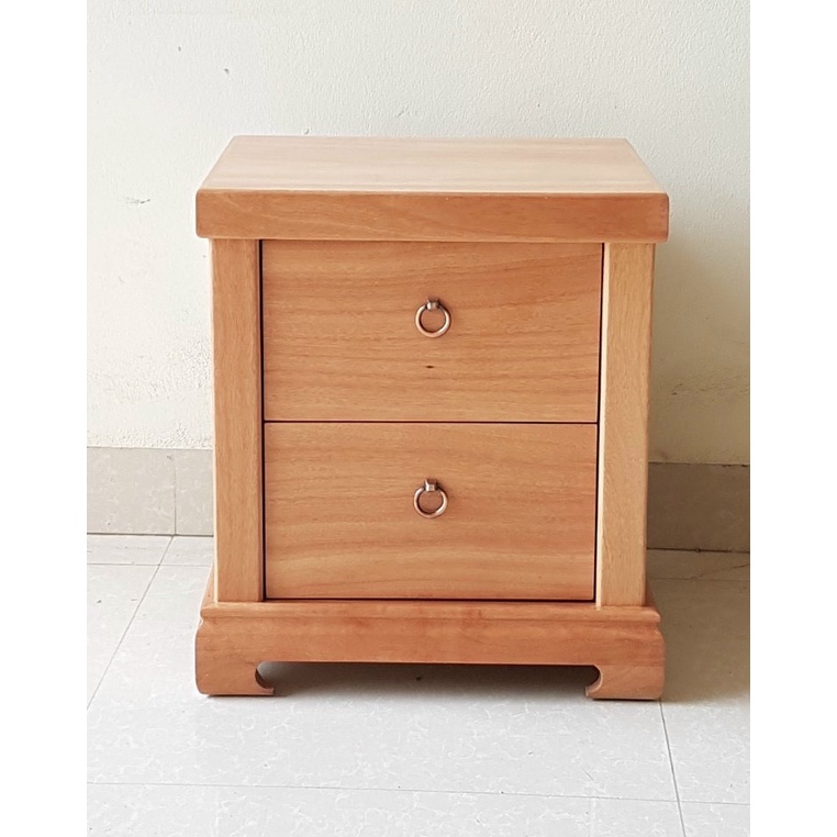 Tủ Kệ (Táp) Đầu Giường Đẹp gỗ gõ đỏ rộng 40x cao60 2 ngăn kéo