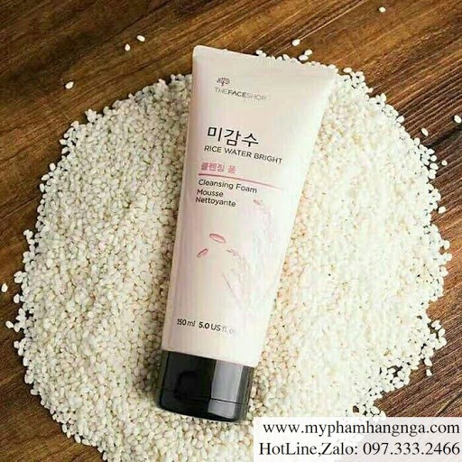 sữa rửa mặt Gạo Rice water bright The Face Shop, sữa rửa mặt chuẩn Hàn Quốc