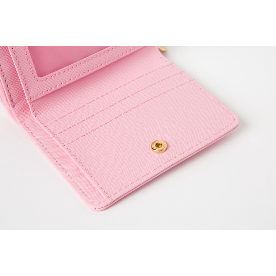 Ví Da ARTBOX Hàn Quốc Dạng Gập Họa Tiết Barbichon Màu Hồng Dễ Thương