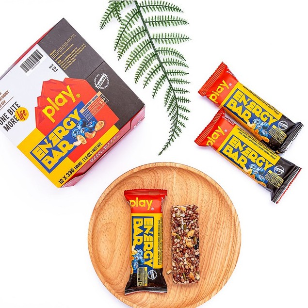 Hộp 12 thanh năng lượng PLAY 1.0 - Bánh ăn sáng PLAY Energy Bar dinh dưỡng, tiện lợi